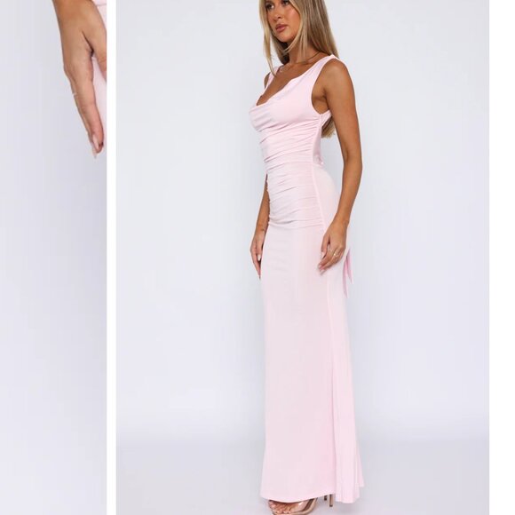 NWT White Fox Boutique On My Own Again Maxi Dress Pink Size Medium - Picture 3 of 10